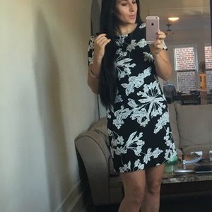Banana Republic Black & White Dress - Floral Print